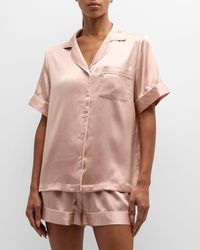 Neiman Marcus - Short Silk Charmeuse Pajama Set - Lyst
