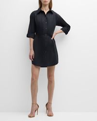 Veronica Beard - Rae Button Detail Mini Shirtdress - Lyst