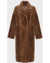 Gorski - Reversible Textured Lamb Shearling Long Coat - Lyst