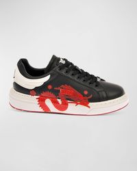 John Richmond - Dragon Leather Low-Top Sneakers - Lyst