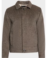 Vince - Apos;S Houndstooth Button-Front Bomber Jacket - Lyst