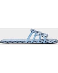 Loewe - X Paula & Apos;S Ibiza Petal Anagram Crochet Flat Slide Sandals - Lyst
