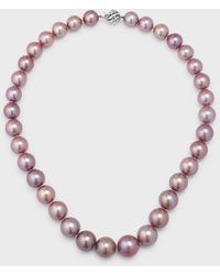 Belpearl - 18k White Gold 11-14mm Kasumiga Pink Pearl Necklace - Lyst