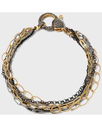 Margo Morrison - Multi-chain Combination Bracelet With A Diamond Clasp - Lyst