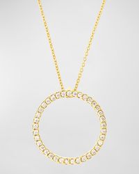 Roberto Coin - Pave Circle Necklace - Lyst