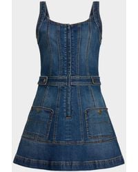 Ramy Brook - Karla Scoop-Neck Denim Mini Dress - Lyst