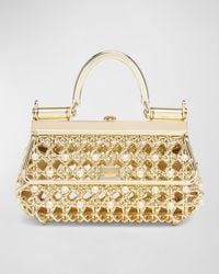 Dolce & Gabbana - Sicily Small Metal Embellished Top-Handle Bag - Lyst