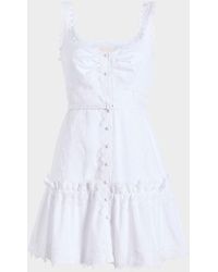 Cinq À Sept - Aziza Embellished Button-Front Mini Dress - Lyst
