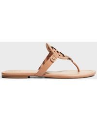 Tory Burch - Miller Leather Thong Sandals - Lyst