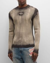 DIESEL - K-Darin Ribbed Sweater With Distressed Effect - Lyst