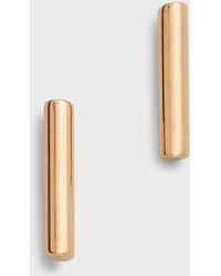 Ginette NY - Rose Gold Strip Stud Earrings - Lyst