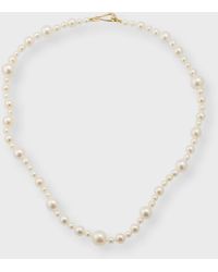 Mizuki - 14k Yellow Gold Multi-size Freshwater Pearl Strand Necklace - Lyst