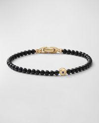 David Yurman - Spiritual Bead Evil Eye Bracelet With Gemstones In 18k Gold, 4mm - Lyst
