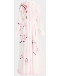 Acler - Pennar Belted Long-Sleeve Maxi Dress - Lyst