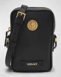 Versace - Medusa Biggie Leather Crossbody Bag - Lyst