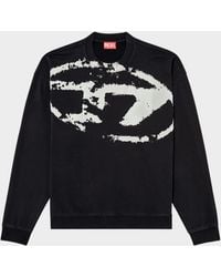 DIESEL - S-Boxt-N5 Oversized D-Logo Sweatshirt - Lyst