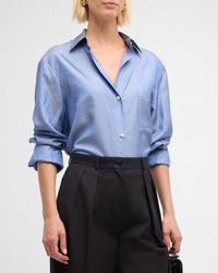 Twp - The New Morning After Silk Stripe Button-Front Shirt - Lyst