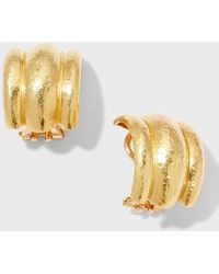 Elizabeth Locke - Amalfi 19k Gold Huggie Earrings - Lyst