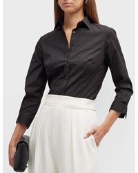 Carolina Herrera - Classic Cotton Button-Front Shirt - Lyst