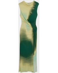 Jonathan Simkhai - Acacia Sleeveless Ruched Midi Dress - Lyst