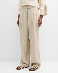 By Malene Birger - Cymbaria Wide-Leg Pleated Pants - Lyst