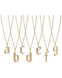 Bridget King Jewelry - 14K Alphabet Necklace - Lyst