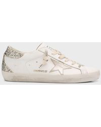 Golden Goose - Superstar Glitter Leather Low-top Sneakers - Lyst