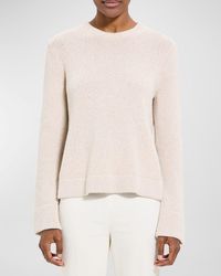 Theory - Wool And Cashmere Boucle Side-Split Sweater - Lyst