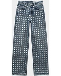 Rag & Bone - Shea Embellished High-Rise Relaxed Jeans - Lyst