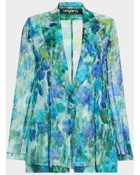 Emanuel Ungaro - Aimee Sheer Floral-Print Jacket - Lyst