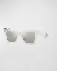 Dolce & Gabbana - Dg Embellished Acetate & Plastic Cat-Eye Sunglasses - Lyst