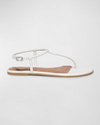 Bernardo - Leather Slingback Thong Sandals - Lyst