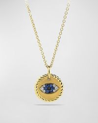 David Yurman - Evil Eye Charm Pendant Necklace With Sapphires And Diamonds - Lyst