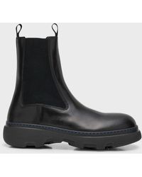 Burberry - Gabriel Leather Creeper Chelsea Boots - Lyst