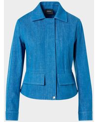 Akris - Hugh Stretch Denim Cargo Jacket - Lyst