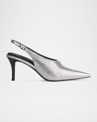 Rag & Bone - 75Mm Mercer Leather Slingback Pumps - Lyst