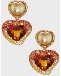 Margot McKinney Jewelry - Hearts Desire South Sea Pearl & Madeira Citrine Drop Earrings - Lyst