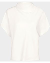 Twp - Draped Mock-Neck Tee - Lyst