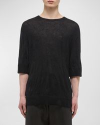 Helmut Lang - Crushed Knit T-Shirt - Lyst