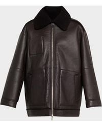 Theory - Reversible Shearling Cocoon Coat - Lyst