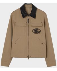 Burberry - Apos;S Westley Logo Embroidered Cotton Jacket - Lyst