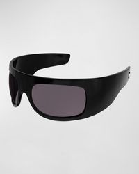 Gucci - Monochrome Acetate Wrap Sunglasses - Lyst