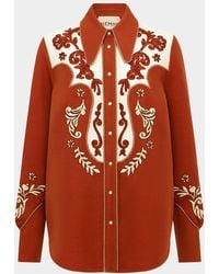 ALÉMAIS - Duke Embroidered Button-Front Shirt - Lyst