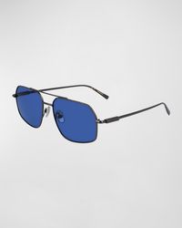 Ferragamo - Prisma Metal Aviator Sunglasses, 58Mm - Lyst