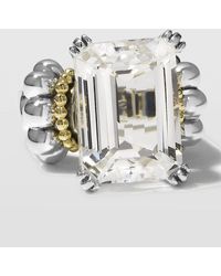Lagos - Glacier 18x13mm Gemstone Two-tone Ring - Lyst