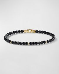 David Yurman - Spiritual Bead Bracelet With Black Onyx And Gold, Size L - Lyst