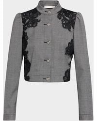Ramy Brook - Elsa Lace Houndstooth Jacket - Lyst