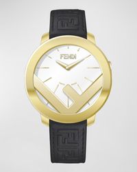 Fendi - F Is Ff Leather Bracelet Watch, 28mm - Lyst