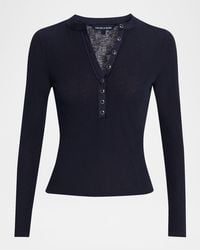 Veronica Beard - Drexler Ribbed V-Neck Top - Lyst