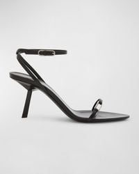 Saint Laurent - Kitty Leather Ankle-Strap Sandals - Lyst